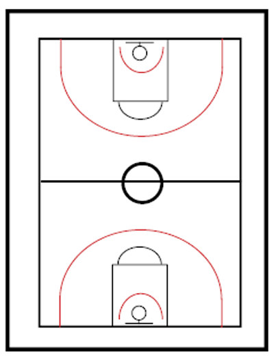 Basketball Half Court - ClipArt Best