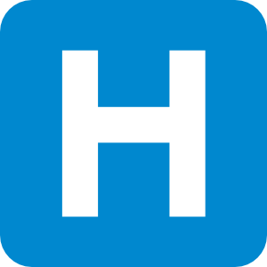Hospital Road Sign clip art - vector clip art online, royalty free ...