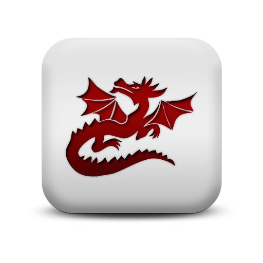 Matte Red And White Square Icons Animals