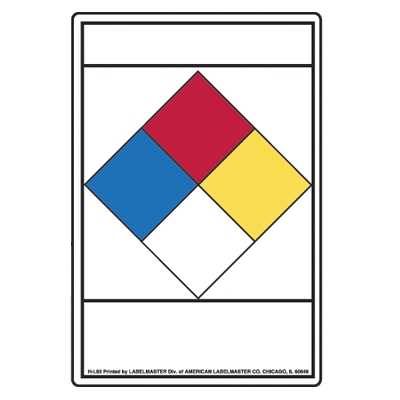 NFPA® Diamond Labels identify chemical hazards for first ...