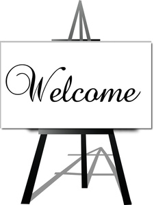 art_easel_with_a_welcom_ ...