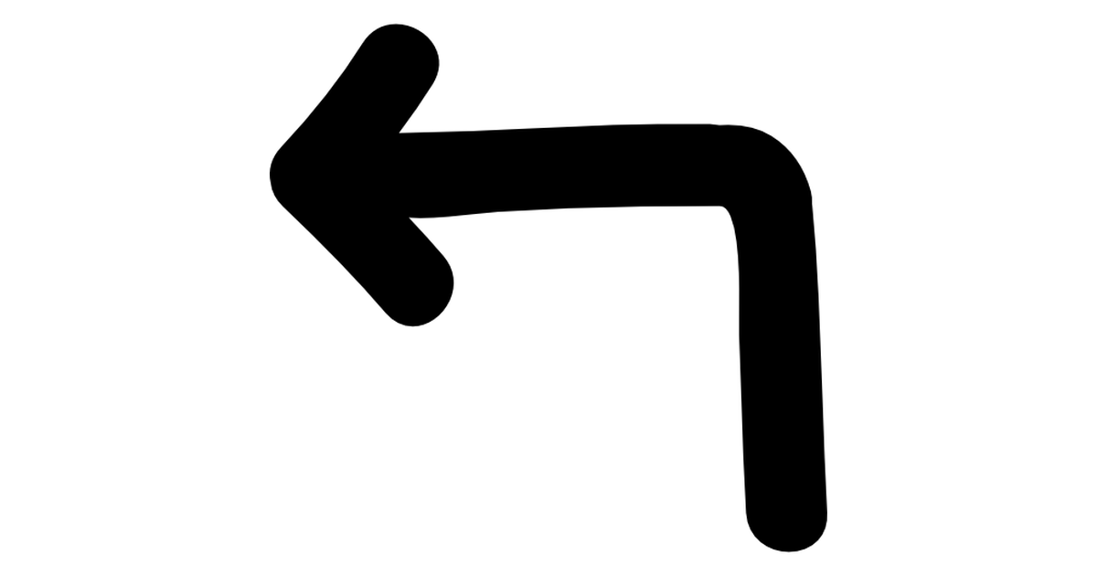 Back arrow pointing left hand drawn symbol - Free arrows icons