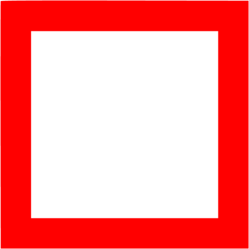 Red square outline icon - Free red shape icons