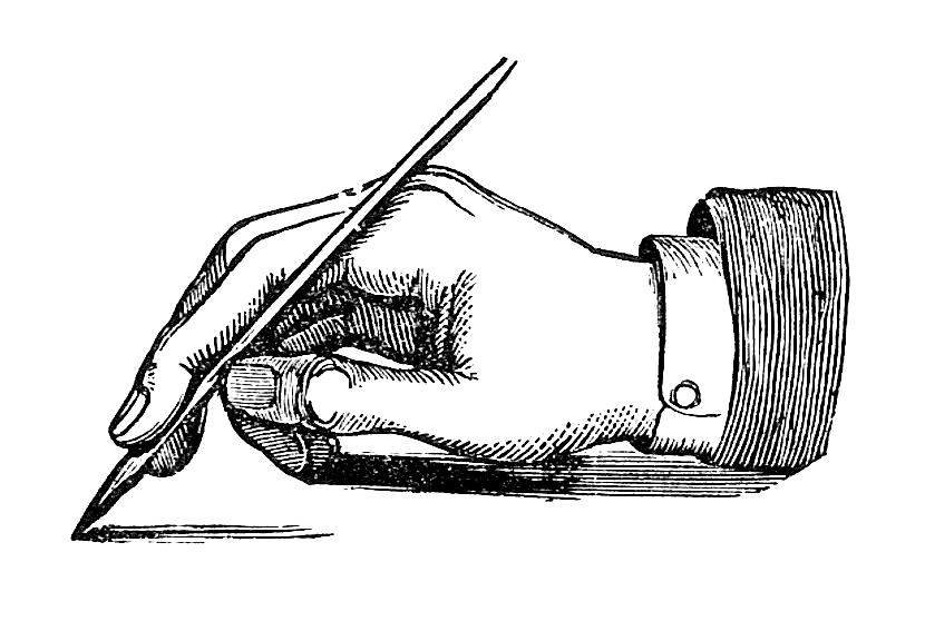 Writing Black And White Clipart