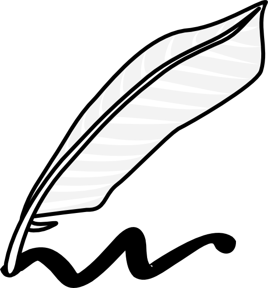 Writing clip art black and white free clipart images 2 ...