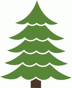 Christmas tree clipart silhouette