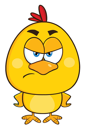 Cartoon Of The Crazy Chicken Clip Art, Vector Images ...