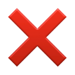 â? Cross Mark Emoji (U+274C/U+E333)