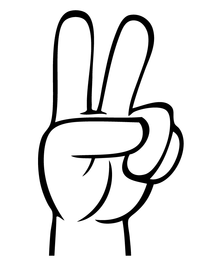 Finger Peace Sign Clipart