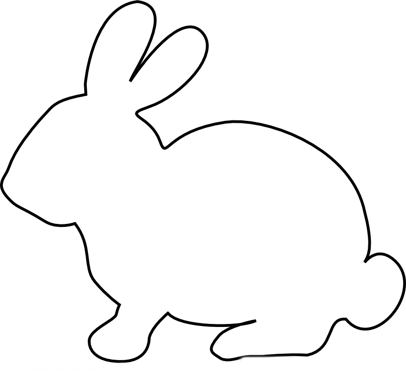 Bunny Outline Clipart