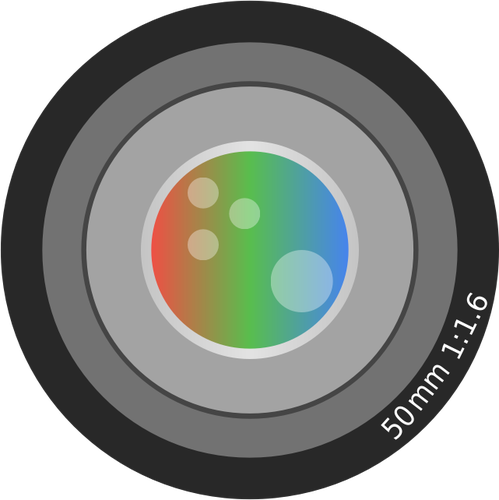 Vector clip art of 50mm photo camera lens | Public domain vectors