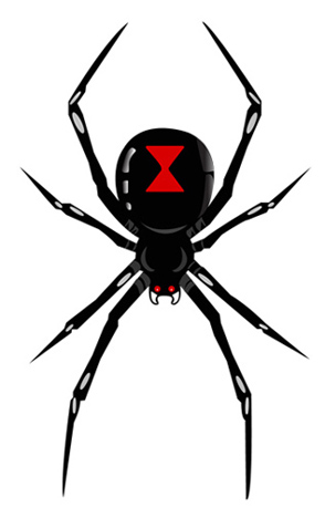 Superhero black widow black and white clipart