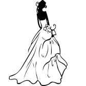 Clipart of wedding dresses