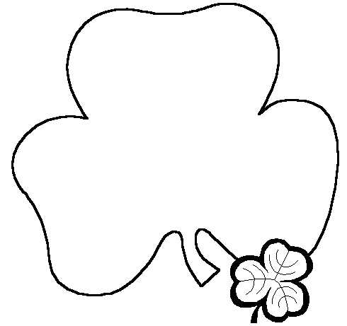 Shamrock Black And White Clipart
