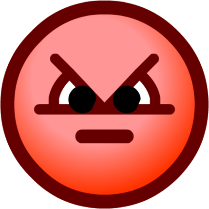 Red Mad Face Clipart - Free to use Clip Art Resource