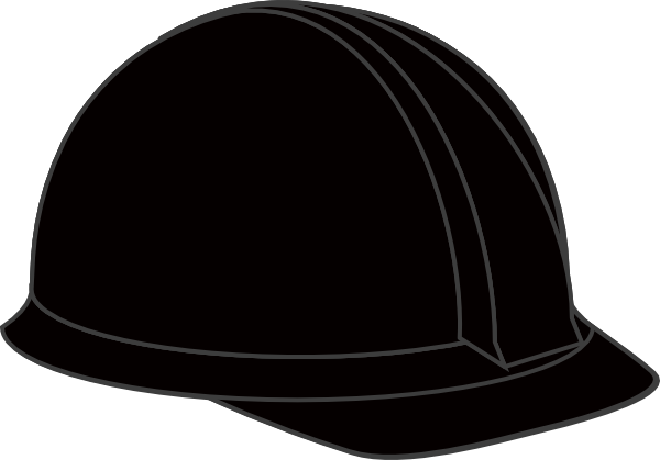 Black Hard Hat Clip Art - vector clip art online ...