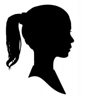 Side Face Silhouettes Clipart