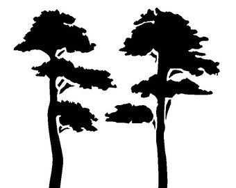 Tree stencil | Etsy