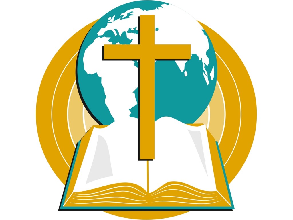 Christian cross and bible clip art