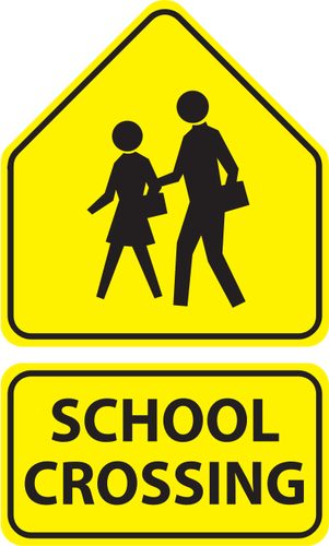 School crossing sign | Public domain vectors