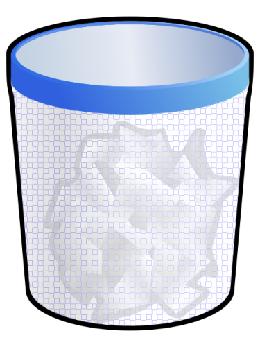 Paper trash can clipart