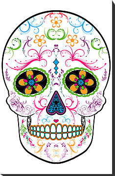 Sugar skull day of the dead clipart