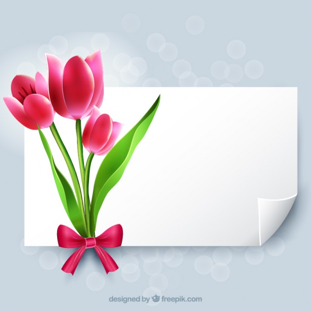 Blank paper with flowers Vector | Free Download