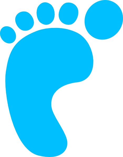 Pink and blue baby feet clipart