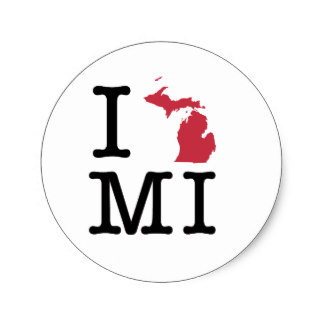 Michigan Shape Stickers | Zazzle