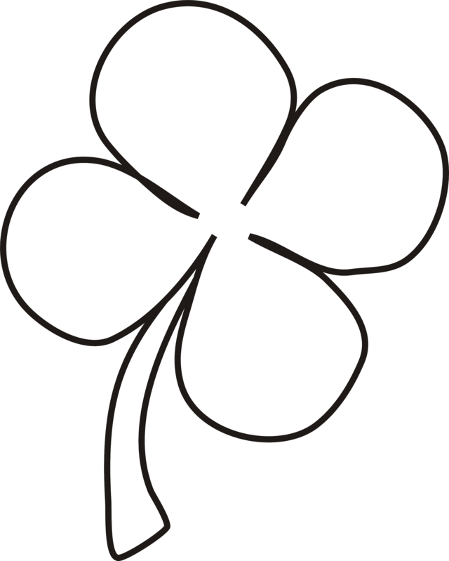 Four Leaf Clover Outline | Free Download Clip Art | Free Clip Art ...