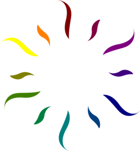 Rainbow Sun Rays Clip Art - vector clip art online ...