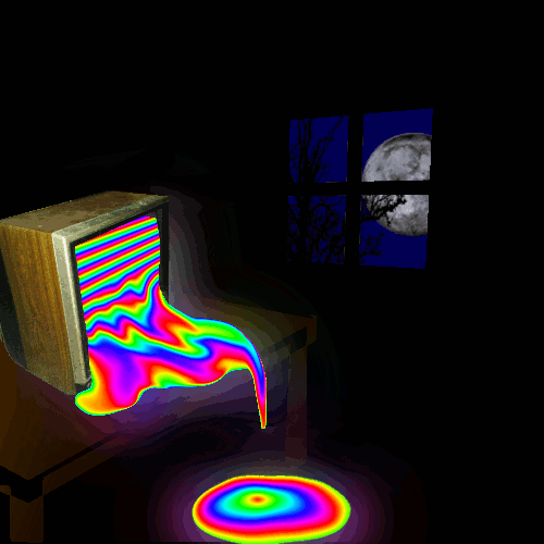 gif art trippy Cool TV moon imagine acid psychedelic trip colors ...