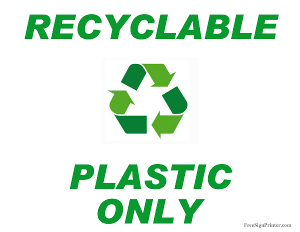 Recycle Sign - Print Recycling Signs