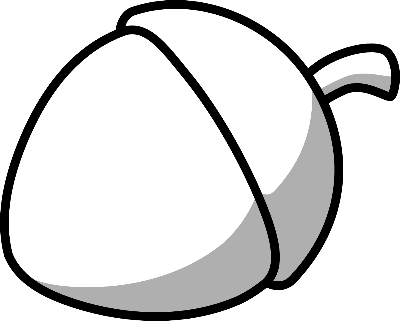 Acorn Clipart Black And White - Free Clipart Images
