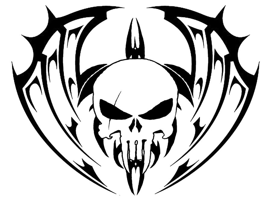 Skull Tribal Design - ClipArt Best