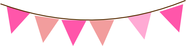 Pink Brown Bunting Clip Art - vector clip art online ...