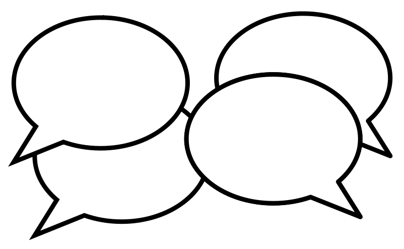 Conversation clouds clipart