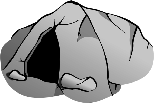 Cave Black And White Clipart