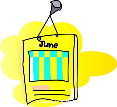 June Calendar Clipart