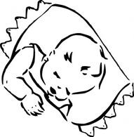 Sleeping Baby Clipart Black And White