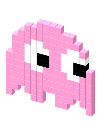 Pink pacman ghost version 2 Favicon