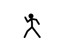 Walking stick man clipart gif