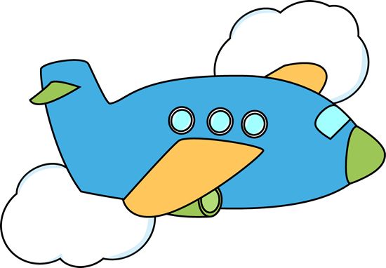 Flying airplane clipart