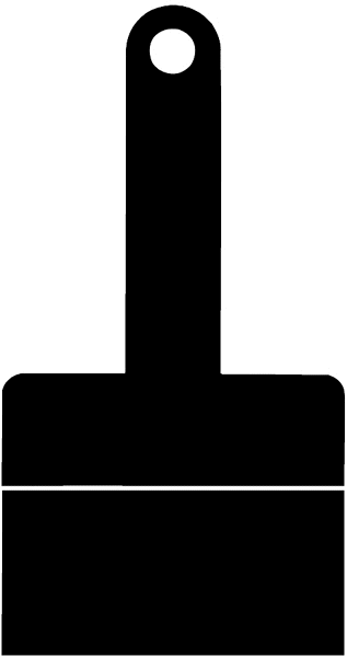 Paintbrush silhouette vinyl decal. Customize on line Painters 068-0076