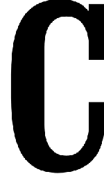2'' Fancy Gold Reflective Address Letter C