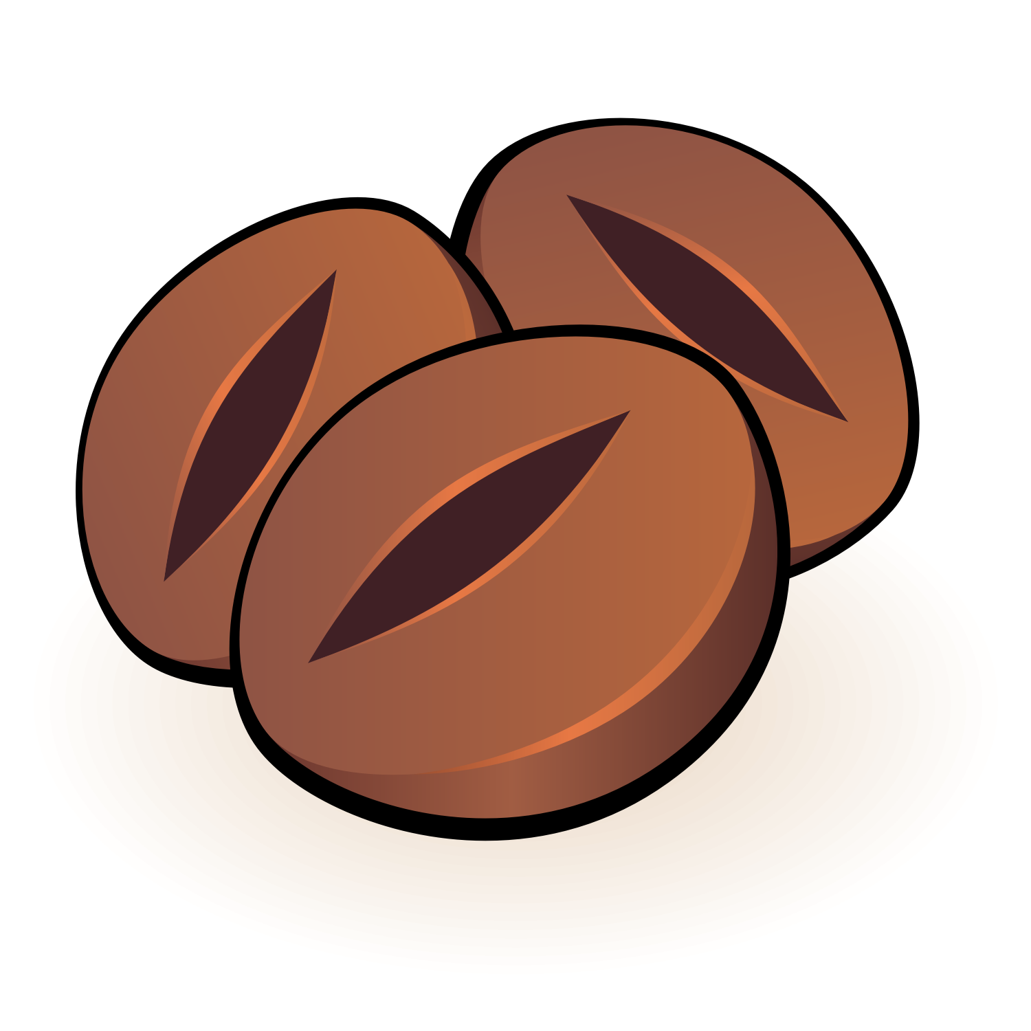 Vector for free use: Three coffee beans