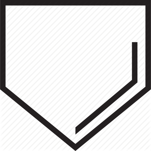 Home plate outline clipart no background
