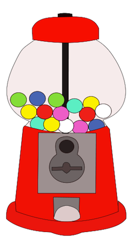 Bubble gum machine clipart