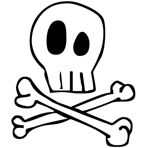 Skull Crossbones Stencil - ClipArt Best