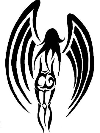18 Stunning Tribal Angel Tattoos | Only Tribal